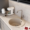 Мойкa MIXLINE ML-GM13 круглая бежевая (328) 495мм (глуб. чаши 200) NEW (551893)