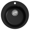 Мойкa MIXLINE ML-GM13 круглая ультра-черная (344) 495мм (глуб. чаши 200) NEW (551898)