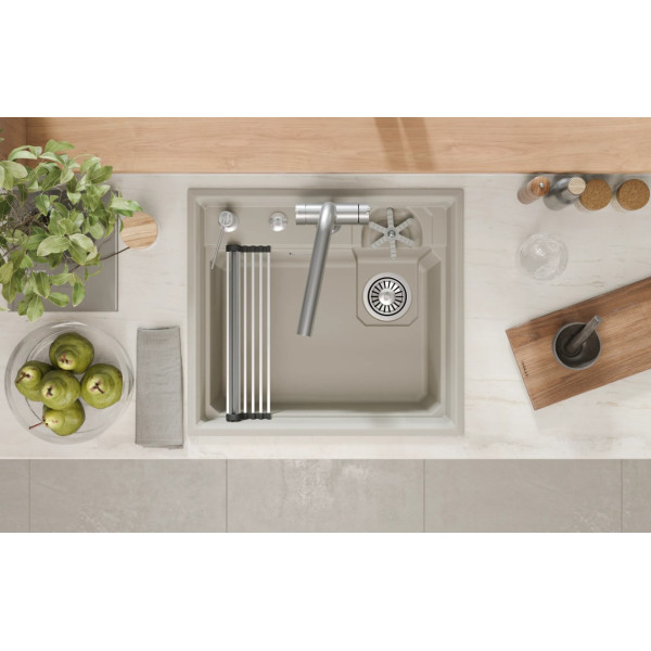 Кухонная мойка GRANULA KITCHEN SPACE RINZER кварц (5807R, КРЕМАН)