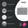Коврик для ванной комнаты, 65х45, микрофибра, серый, IDDIS, (PSQS06Mi12)
