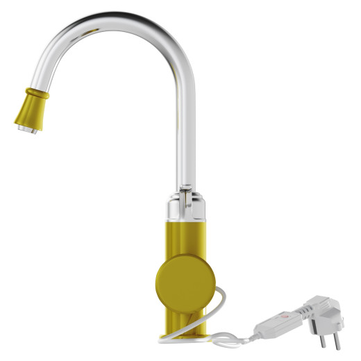 Проточный водонагреватель MIXLINE WH-003 ЗОЛОТОЙ (3,3 кВт, УЗО, кухня, индикатор темп) (551719)