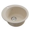 Мойкa MIXLINE ML-GM13 круглая бежевая (328) 495мм (глуб. чаши 200) NEW (551893)
