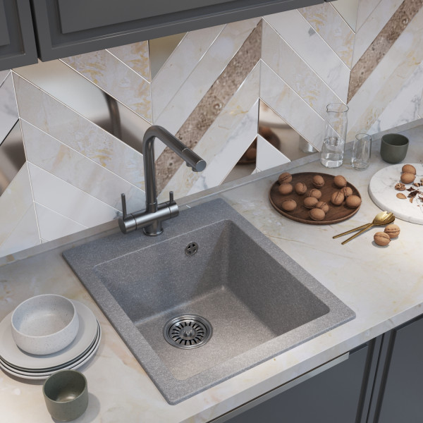 Мойка MIXLINE ML-GM14 графит (342) 420*500*190мм NEW (551908)