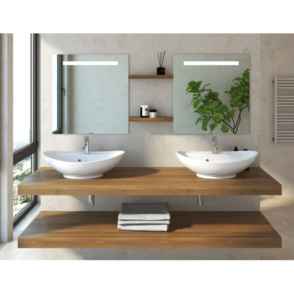 Раковина накладная на столешницу MIXLINE "Гамма-60*39" ш*г овал, с отв. под смеситель (Kirovit) (540874)