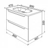Тумба с раковиной IDDIS Edifice 80 подвесная белая (EDI80W0i95K)