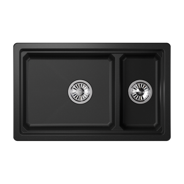 Кухонная мойка GRANULA Kitchen Space (7304U, ЧЁРНЫЙ)