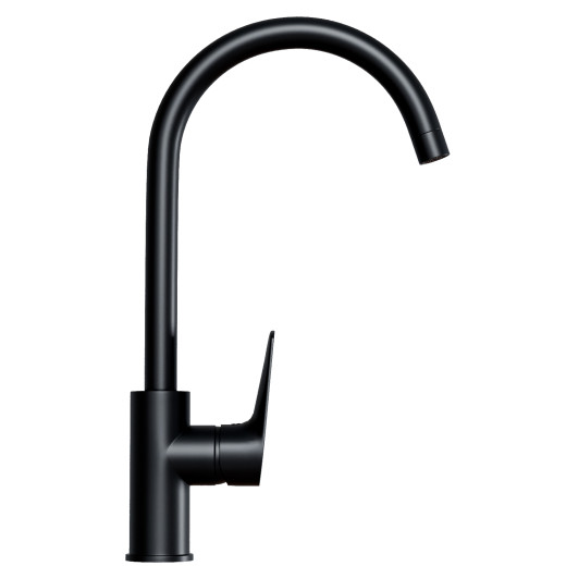Смеситель для кухни 35k MIXLINE МЛ14-032(ML14-032BL)выс.излив б/отв бок.п/гайку ЧЕРНЫЙ(без подводки) (556615)