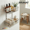 Полка двойная для ванной комнаты BRAVAT (D71002CP-SW)
