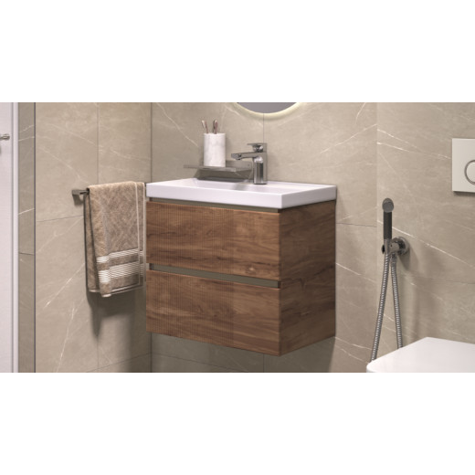 Тумба навесная Velvex Mondi 600-0-2 акация темная под раковину 4627173210874 (Madera Classica Slim) (359 акация темная)