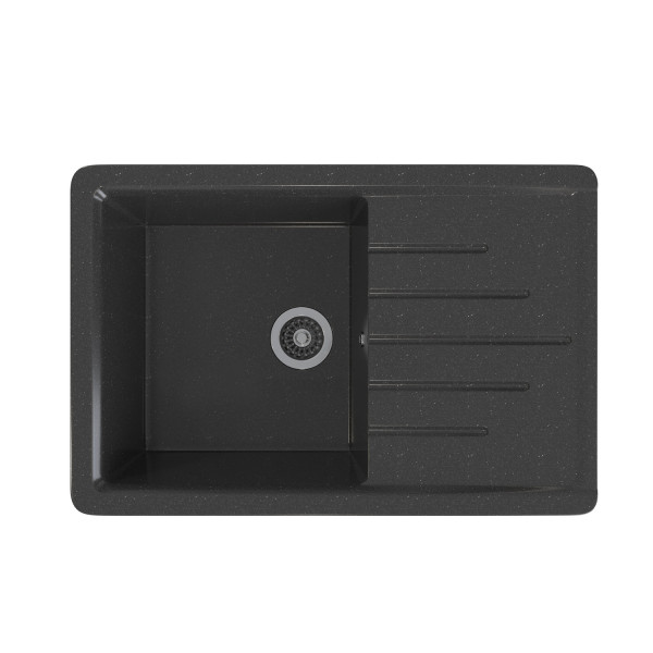 Мойка MIXLINE ML-GMS07 СТАНДАРТ с крылом, черный, 750*495*190мм (551115)