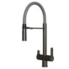 Смеситель для кухни 35k MIXLINE МЛНС-0401Г(MLSS-0401BL)сер.гиб.изл магнит,под.кфильтру,ЧЕРНЫЙ ГРАФИТ (556011)