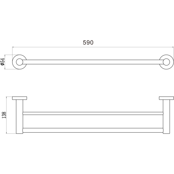 Держатель для полотенец двойной Savol (S-005648C)