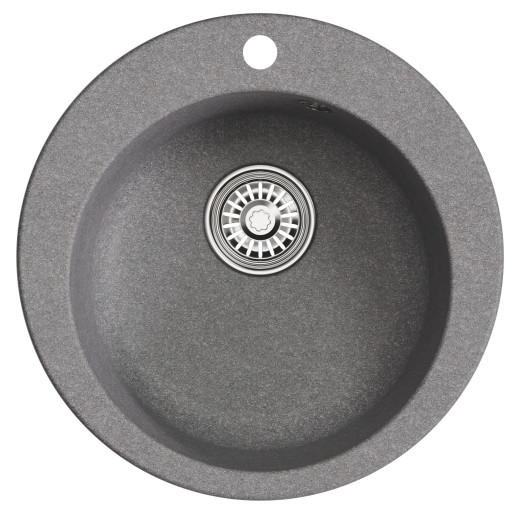 Мойкa MIXLINE ML-GM13 круглая  графит (342) 495мм (глуб. чаши 200) NEW (551896)