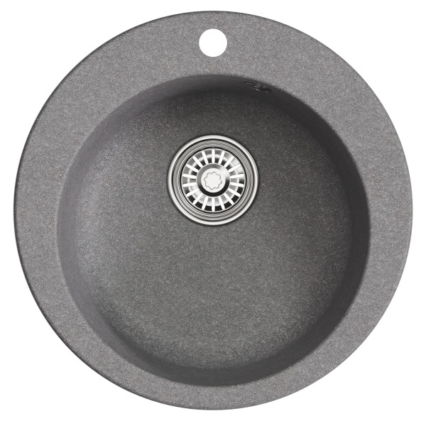 Мойкa MIXLINE ML-GM13 круглая графит (342) 495мм (глуб. чаши 200) NEW (551896)