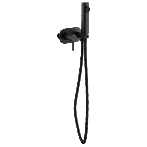 Смеситель BELZ с гигиенической лейкой черный (B55807-7)