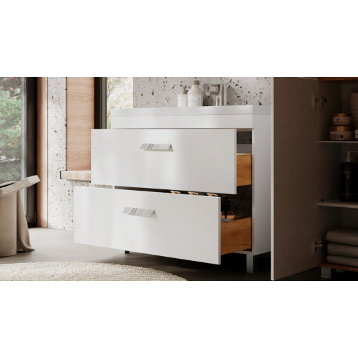 Тумба напольная Velvex Orlando 100 белый матовый под раковину rkCla.100-81 (Classica) (tn.ORL.CLA.100.2Y белый матовый)