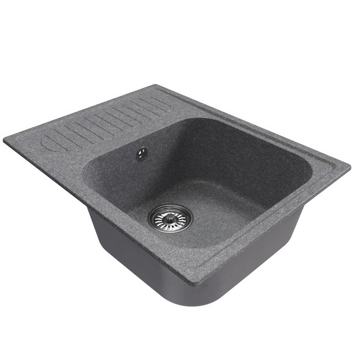 Мойка MIXLINE ML-GM18 с крылом  графит (342) 640*490*190мм NEW (551976)