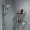 Полка двухъярусная прямая Milardo Grid проволока стальная, хром (GRICS2CM44)