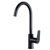 Смеситель для кухни 35k MIXLINE МЛ14-032(ML14-032BL)выс.излив б/отв бок.п/гайку ЧЕРНЫЙ(без подводки) (556615)