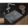 Кухонная мойка GRANULA KITCHEN SPACE RINZER кварц (5505RU, АЛЮМИНИУМ)
