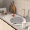 Мойка MIXLINE ML-GM16 овальная с крылом белая (331) 730*460*180мм NEW (551930)