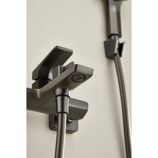 Смеситель для ванны HAIBA оружейная сталь (HB60726-3)