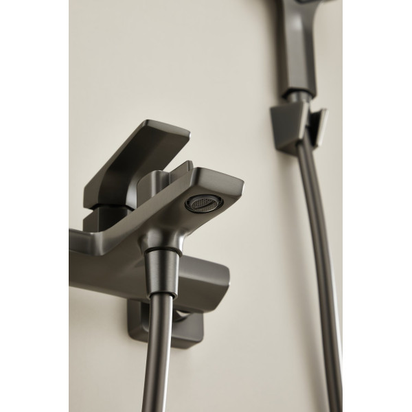 Смеситель для ванны HAIBA оружейная сталь (HB60726-3)