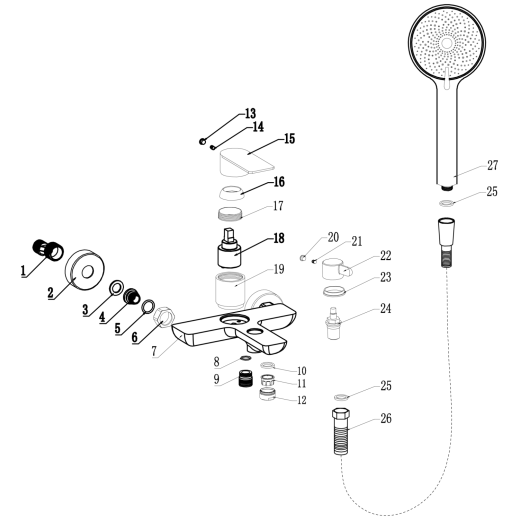 Смеситель для ванны Fmark (FS8803Q)