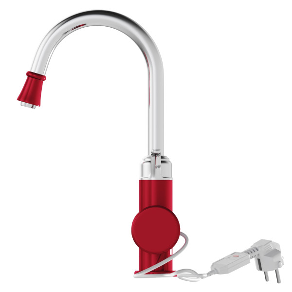 Проточный водонагреватель MIXLINE WH-003 КРАСНЫЙ (3,3 кВт, УЗО, кухня, индикатор темп) (551718)