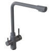 Смеситель для кухни MIXLINE ML-GS13 35к (342) графит с вых. для питьевого фильтра (550673)