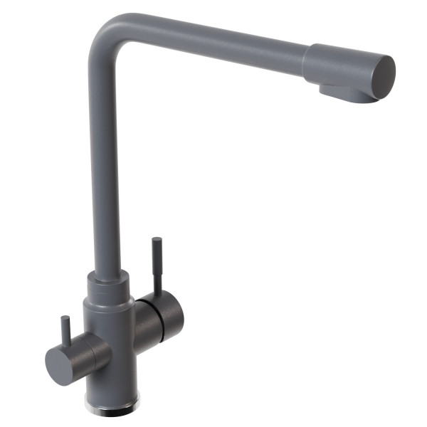 Смеситель для кухни MIXLINE ML-GS13 35к (342) графит с вых. для питьевого фильтра (550673)