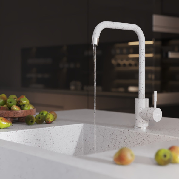 Смеситель для кухни MIXLINE ML-GS12 35к (328) бежевый высок. излив (550658)