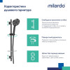 Душевой гарнитур со штангой Milardo Ideal Spa черный матовый (ILS3B70M16)