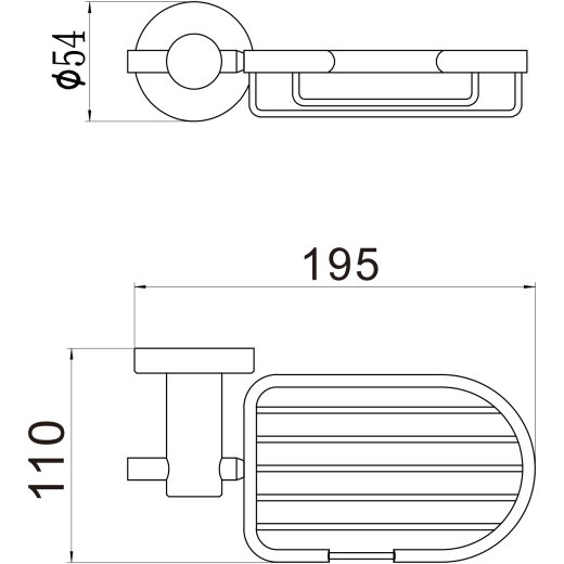Мыльница решетка настенная Savol (S-005632C)