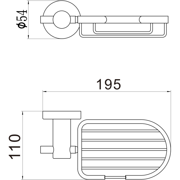 Мыльница решетка настенная Savol (S-005632C)