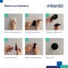 Держатель, ABS пластик, черный матовый, Easy, Milardo, EASBWP0M58