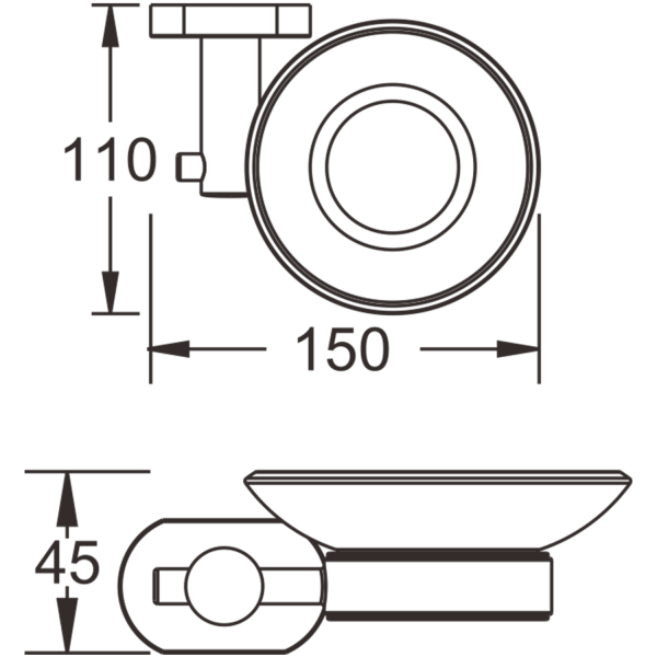 Мыльница стеклянная BELZ (B90102)