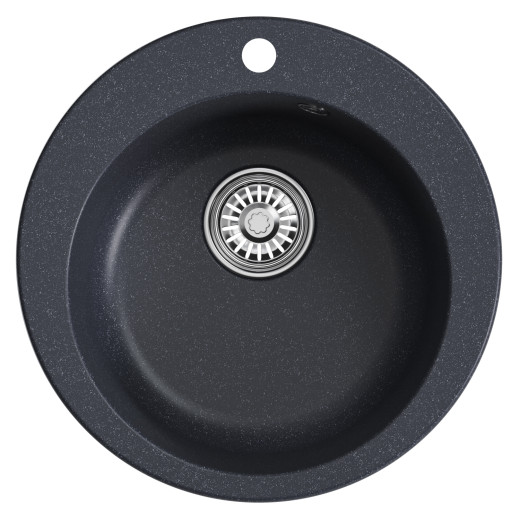 Мойкa MIXLINE ML-GM13 круглая  антрацит (343) 495мм (глуб. чаши 200) NEW (551897)
