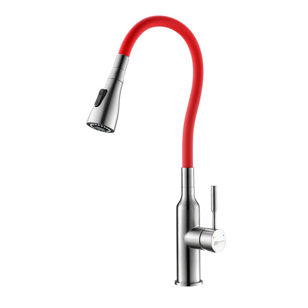 Смеситель для кухни Lemark с гибким изливом (LM5082S-Red)