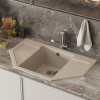 Мойка MIXLINE ML-GM24 угловая с крылом, бежевая (328), 790*490*200мм (552055)