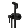 Смеситель с гигиенической лейкой 25k MIXLINE МЛ31-085Ч(ML31-085BL) "Рей" встраиваемый ЧЕРНЫЙ (556675)