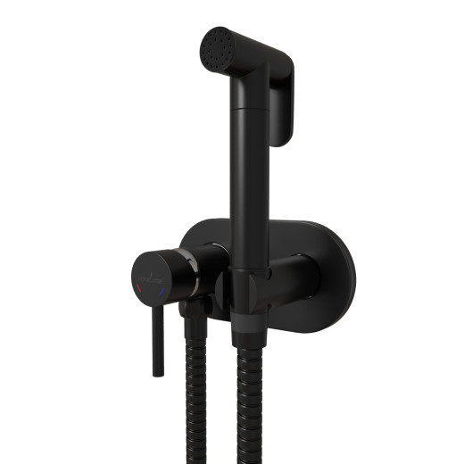 Смеситель с гигиенической лейкой 25k MIXLINE МЛ31-085Ч(ML31-085BL) 
