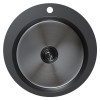 Мойка MIXLINE PRO настол.монтаж D50 (3,0) вып 3 1/2 круглая 20см с сифоном (черный графит) (554770)