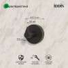 Крючок одинарный, черный матовый, сплав металлов, Sena, IDDIS, SENSB01i41