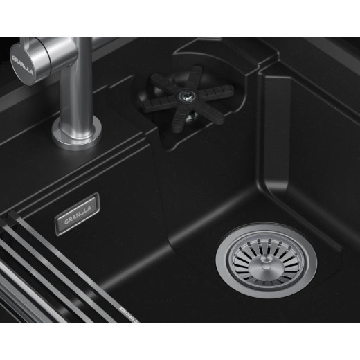 Кухонная мойка GRANULA KITCHEN SPACE RINZER кварц (5807R, ШВАРЦ)