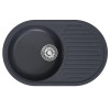 Мойка MIXLINE ML-GM16 овальная с крылом антрацит (343) 730*460*180мм NEW (551933)