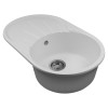 Мойка MIXLINE МЛ-ГМС105 (ML-GMS105) СТАНДАРТ овальная с крылом, белый (331), 740*460*190мм (558121)