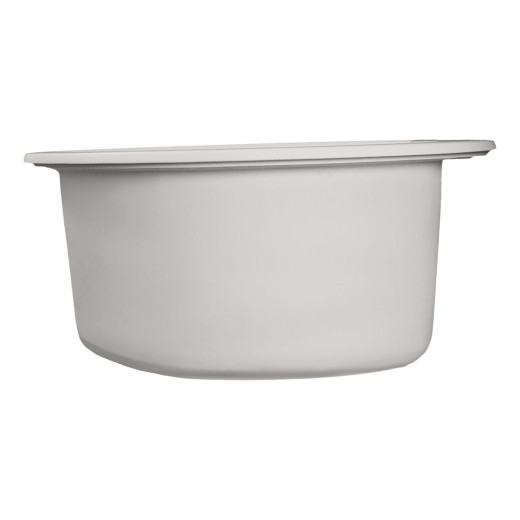 Мойкa MIXLINE МЛ-ГМС101 (ML-GMS101) СТАНДАРТ круглая, белый (331), 480 мм (глуб. чаши 190) (558079)