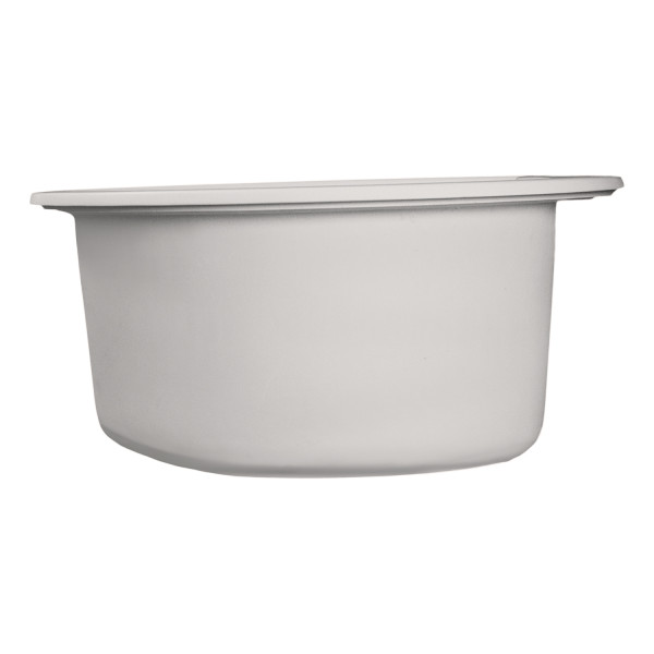 Мойкa MIXLINE МЛ-ГМС101 (ML-GMS101) СТАНДАРТ круглая, белый (331), 480 мм (глуб. чаши 190) (558079)