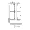 Пенал подвесной, 40 см, белый, Oxford Neo, IDDIS, OXN40W0i97